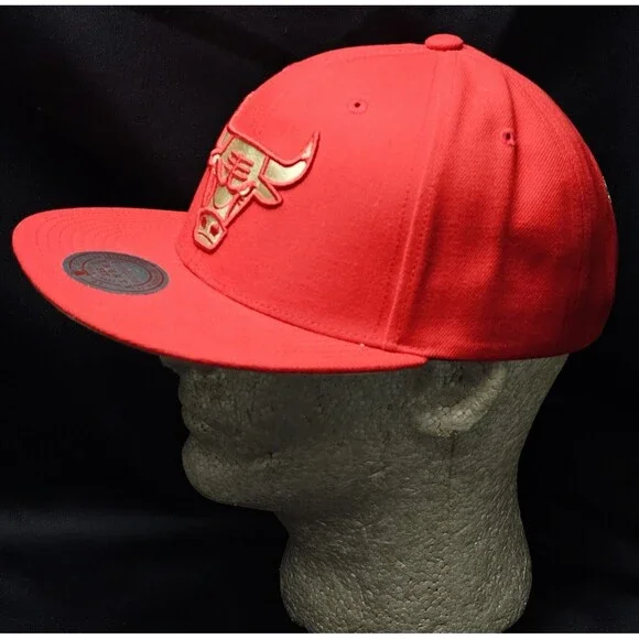 Chicago Bulls Mitchell & Ness Chrome Elements 40th Anniversary Snapback Hat NWT!